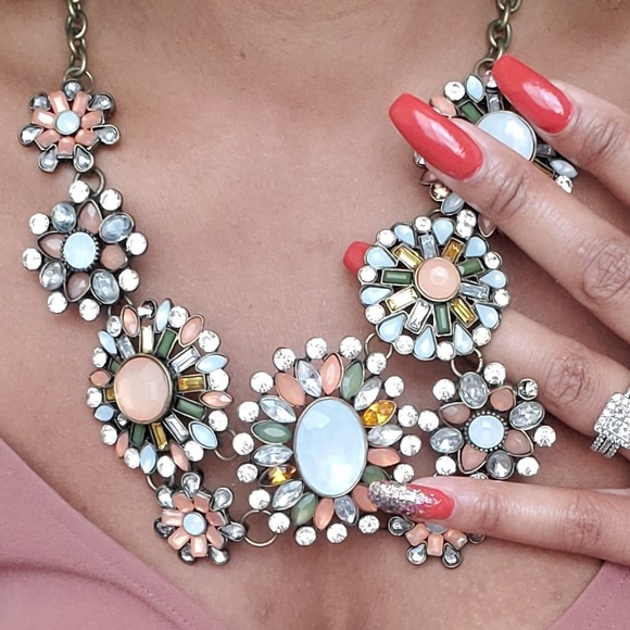 Statement Crystal Necklace - Picture 5 of 7